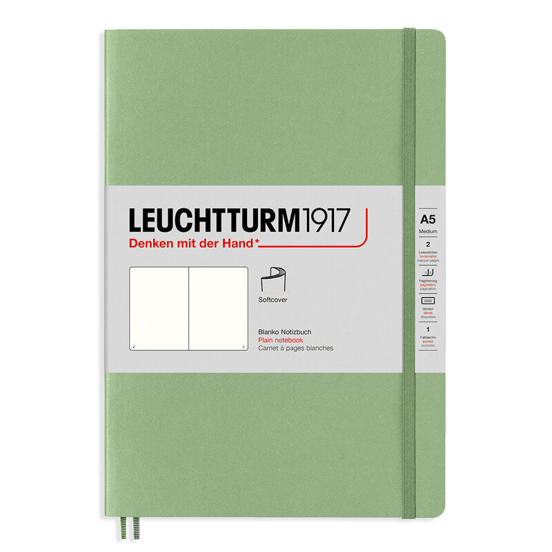 Anteckningsbok Leuchtturm1917 A5 Soft Olinjerad Sage